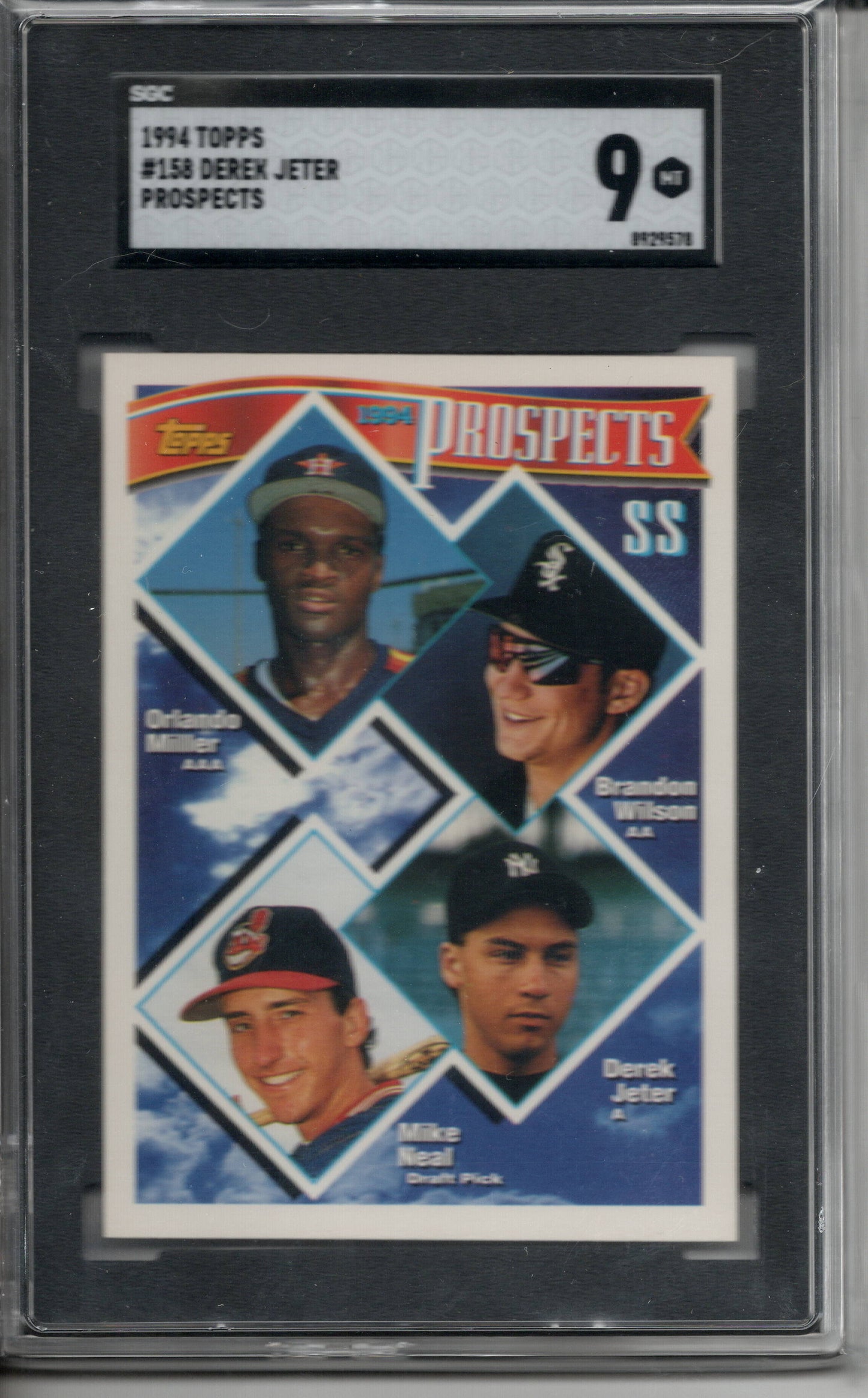 1994 Topps Prospects #158 Derek Jeter Yankees HOF Graded SGC 9 MT