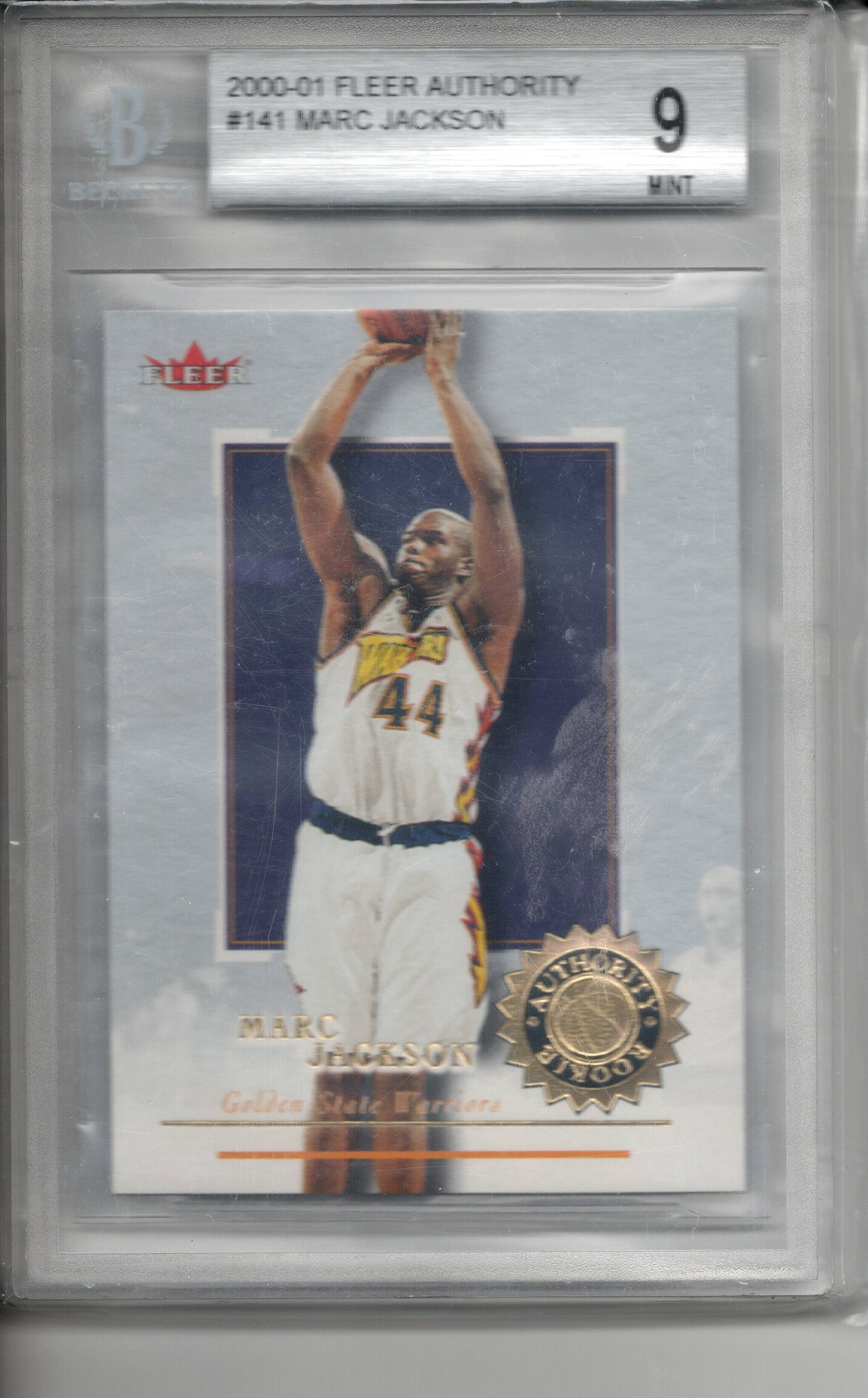 2000-01 Fleer Authority MARC JACKSON 1/1250 Golden State Warriors RC BGS 9 Mint