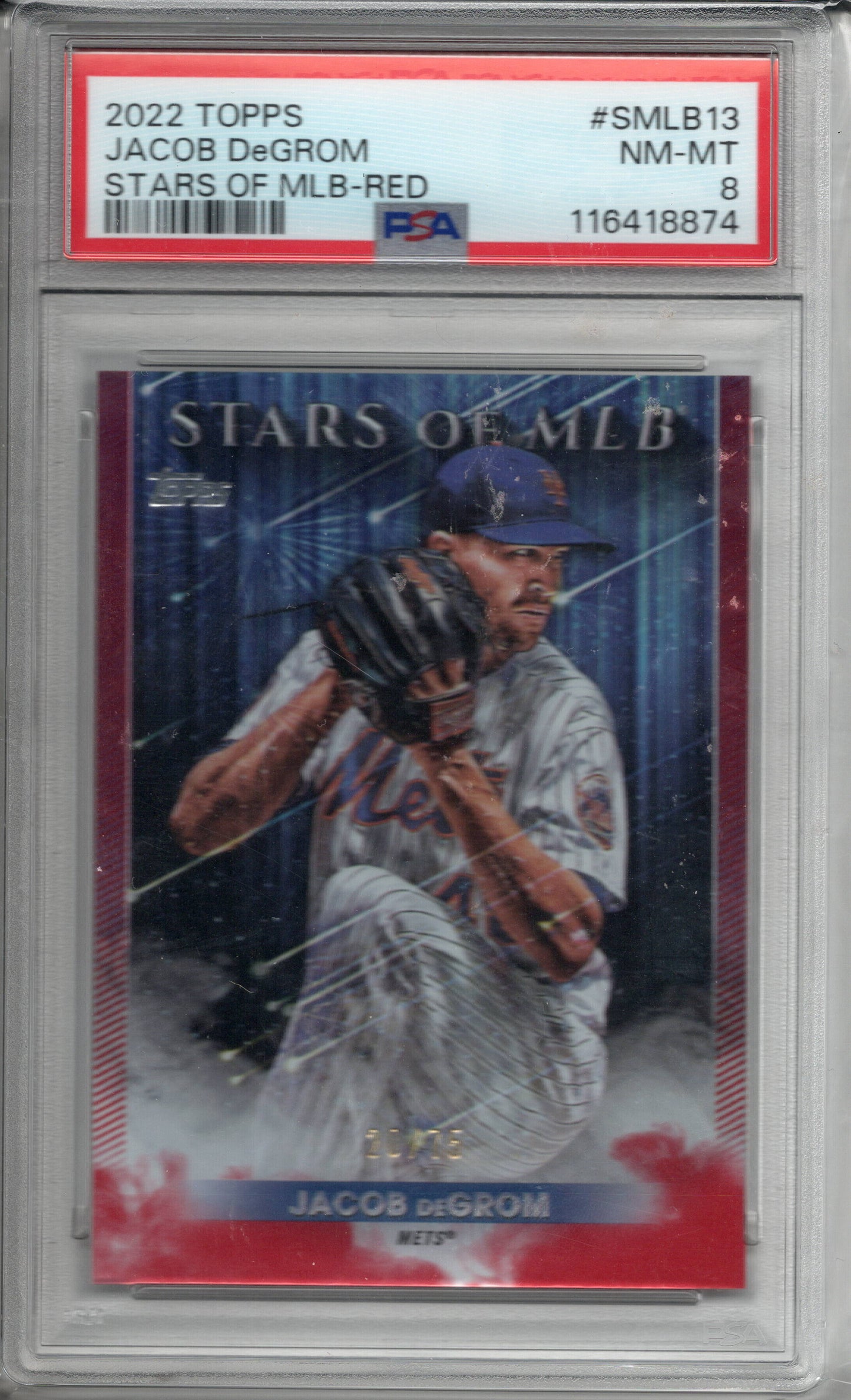 2022 Topps Stars of MLB Red /75 Jacob deGrom