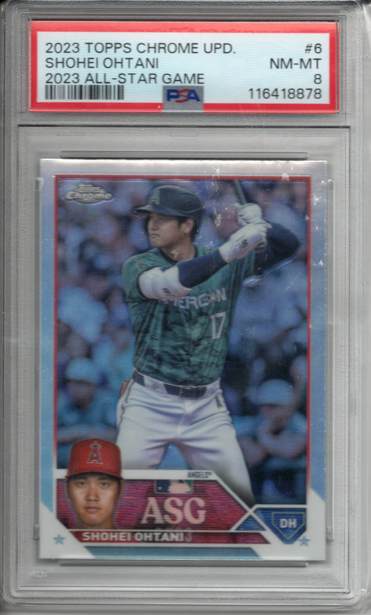 2023 Topps Chrome Update-All Star Game Shohei Ohtani #6 NM-MT PSA 8